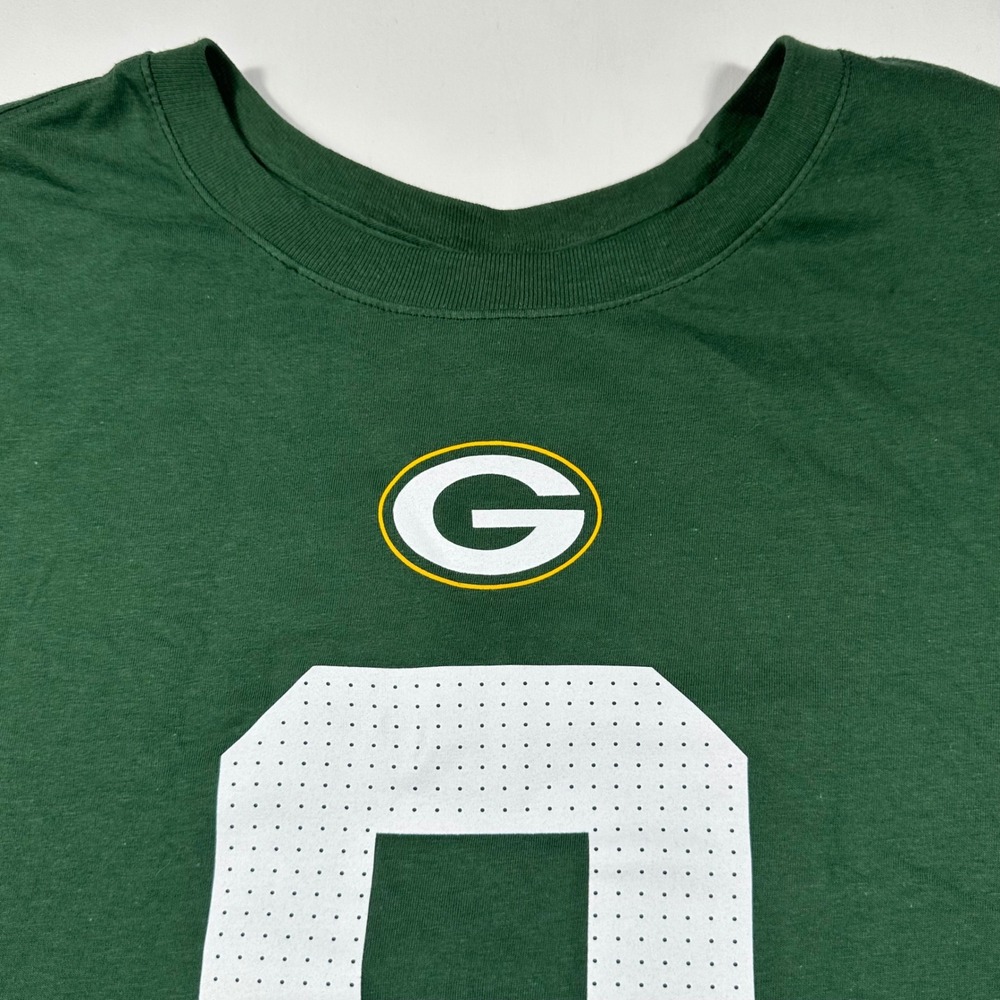 Nike Josh Jacobs Green Bay Packers T-Shirt Mens Large NFL Player Tee Green NEW